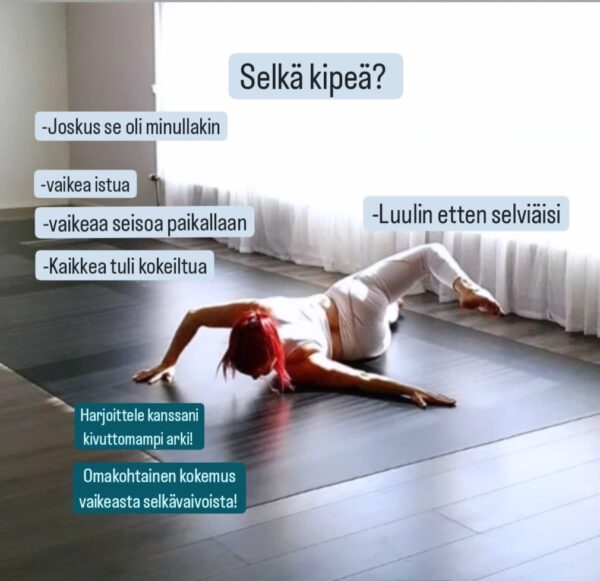 Selkärangan hyvinvointi! videotallenteita harjoitteluun